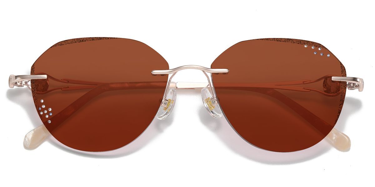 KEZVOR Rimless R137 L Photochromic Brown
