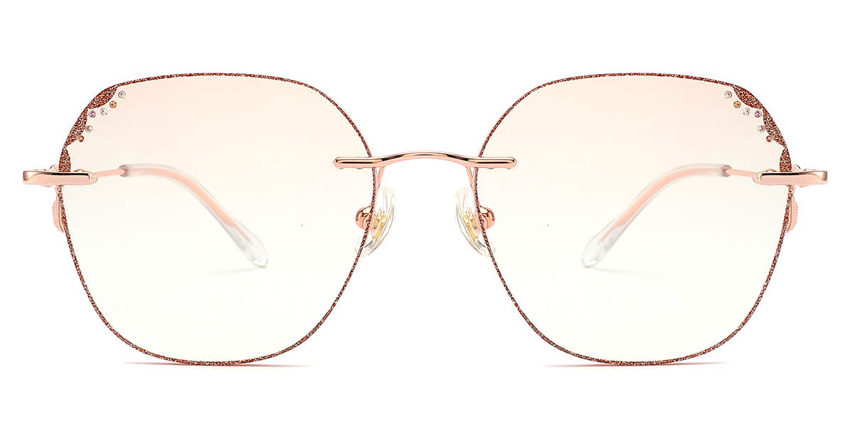 KEZVOR Rimless R114 RoseGold L