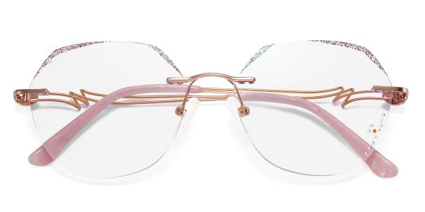 KEZVOR Rimless R122 M RoseGold
