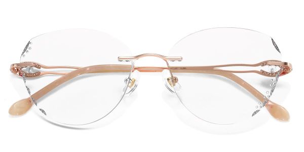 KEZVOR Rimless R129 RoseGold M