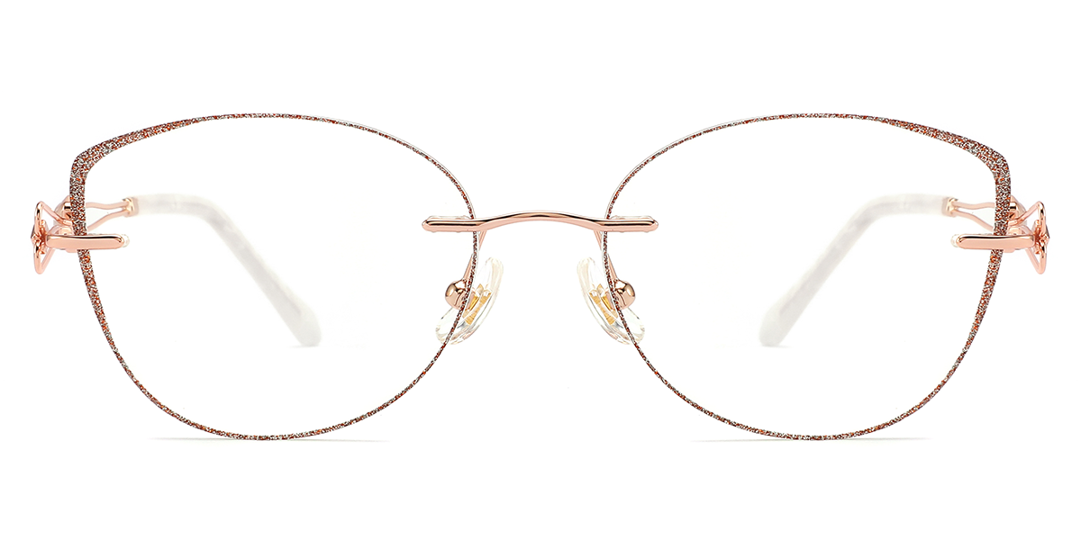 KEZVOR Rimless R117 RoseGold L