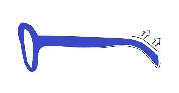 Warming earpieces and bending up for plastic frame glasses