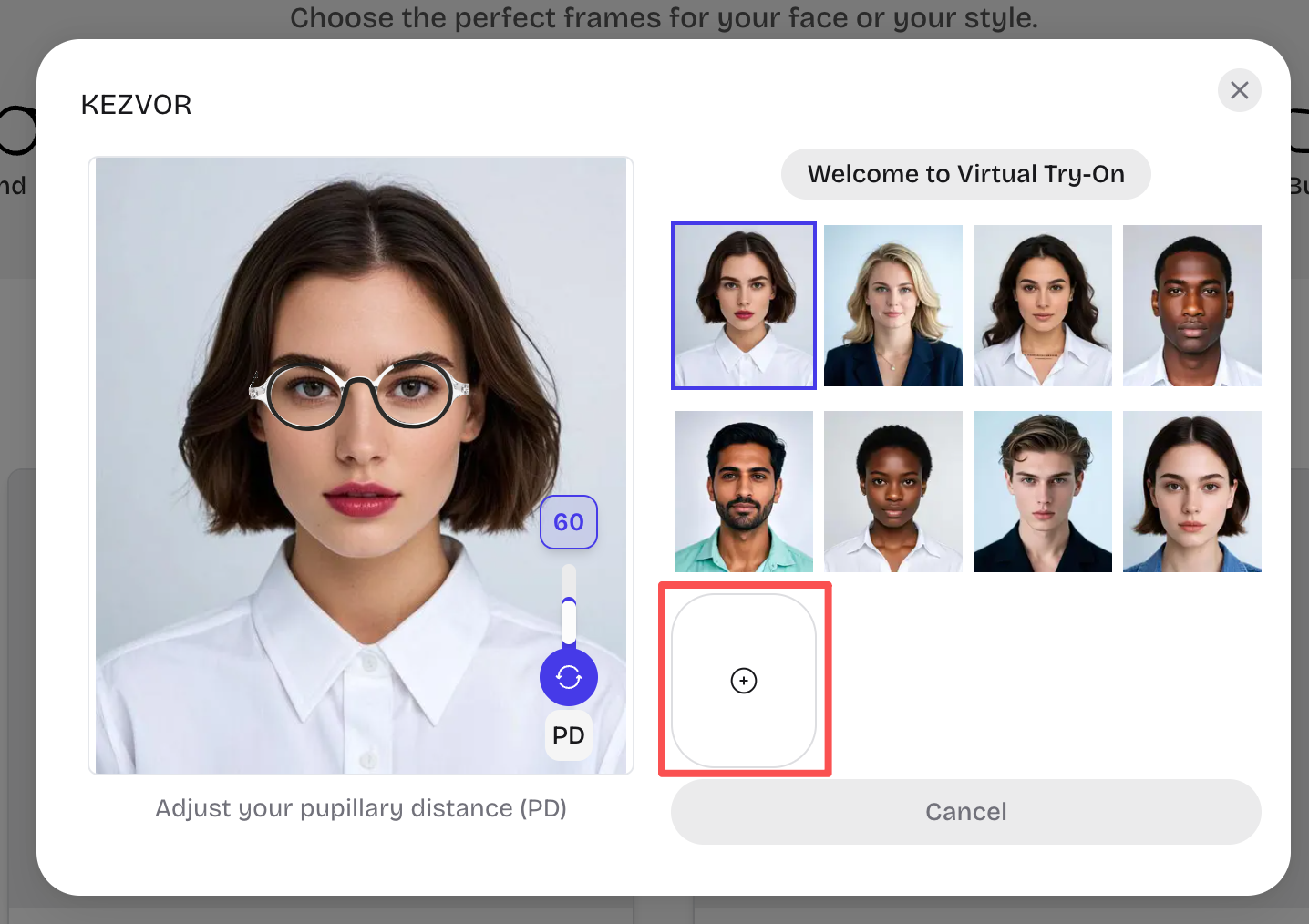 Step 3: Tap the “+” tile to start photo upload